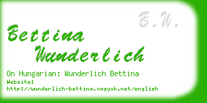 bettina wunderlich business card